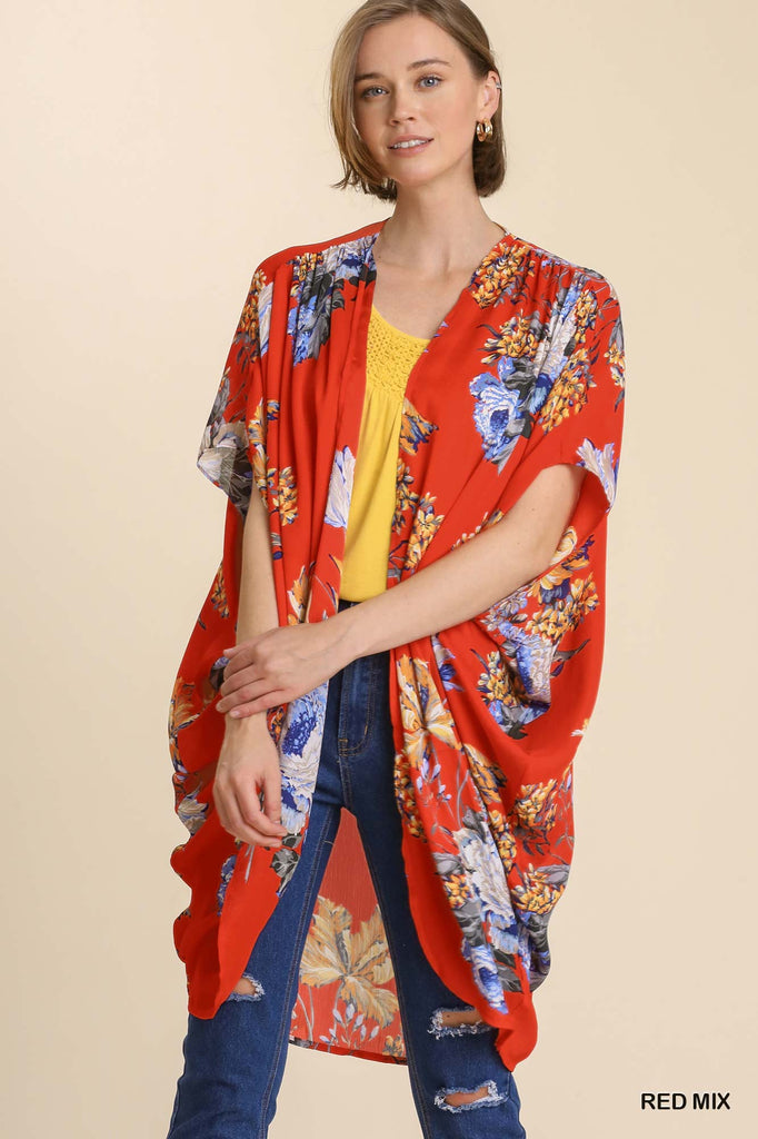 Floral Kimono - Red