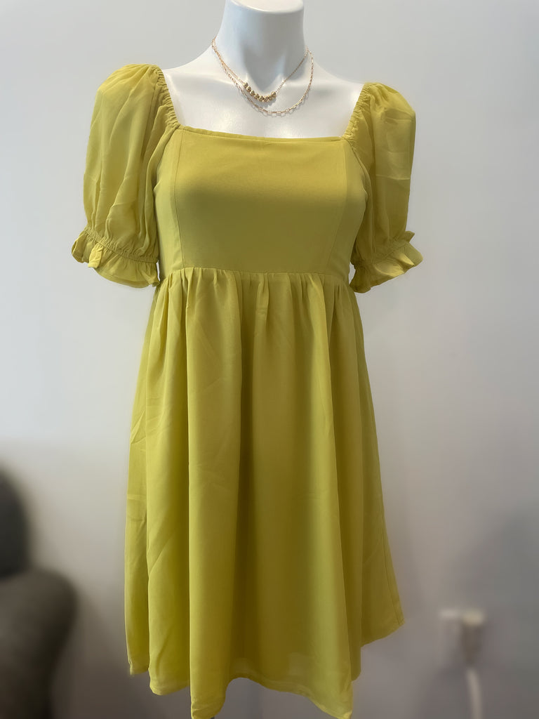 On Your Way Dress - Lemon