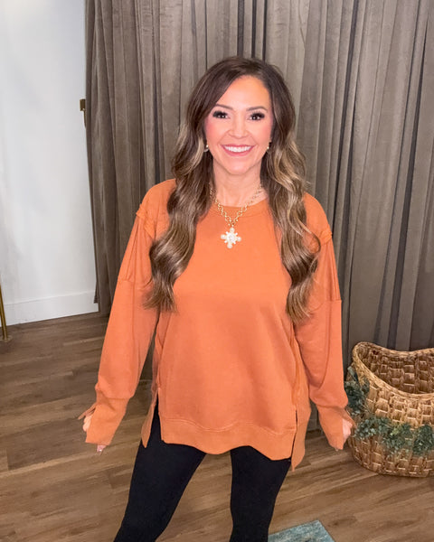 Cozy Love Top - Toffee
