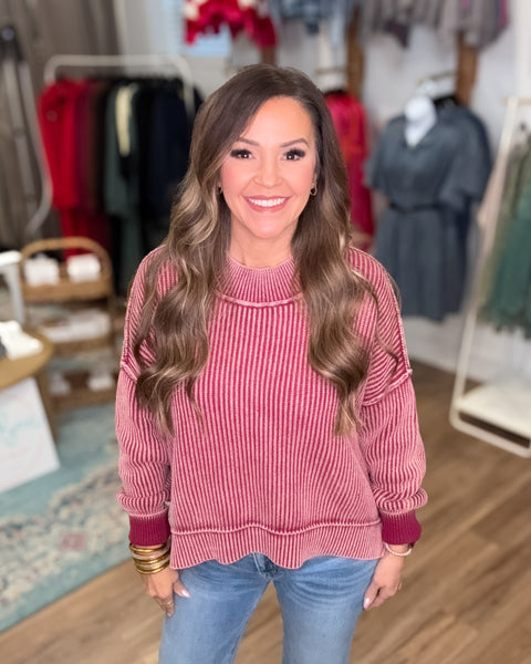 Maliyah Sweater - Cabernet