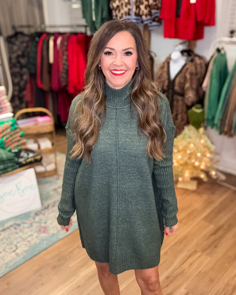 Eleanor Sweater Dress - Olive