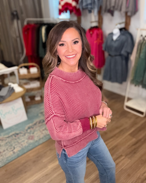 Maliyah Sweater - Cabernet