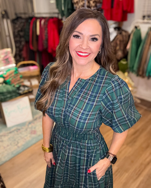 The Perfect Plaid Dress - Green