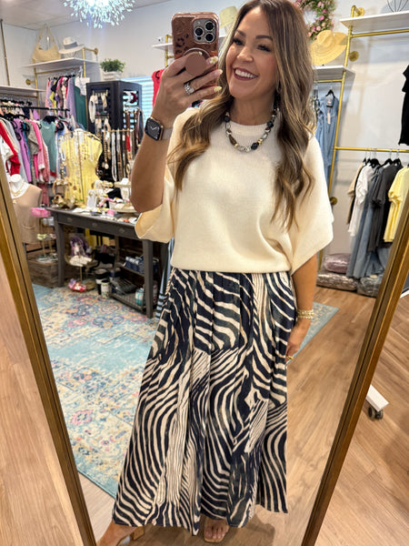 Consistently Confident Zebra Maxi Skirt