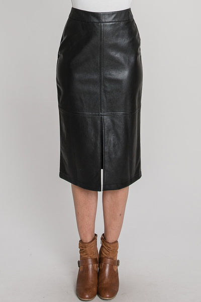 Fool For You Faux Leather Skirt