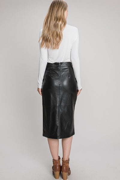 Fool For You Faux Leather Skirt