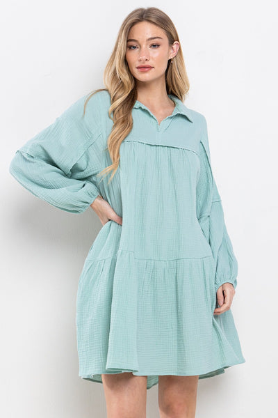 Felicity Babydoll Dress - Mint