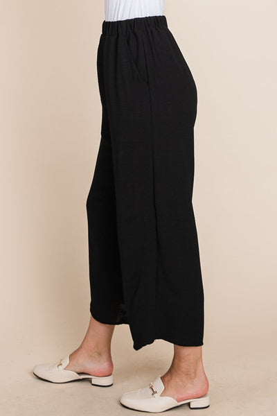 Emie Wide Leg Pant - Black