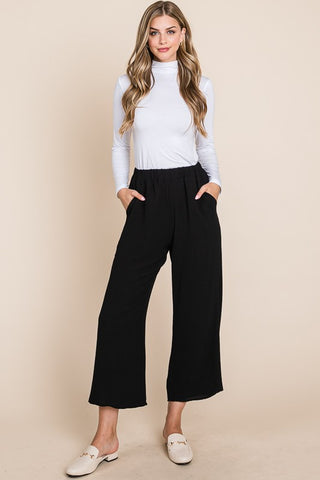 Emie Wide Leg Pant - Black