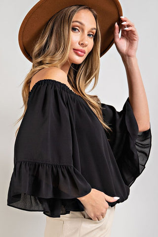 Cori Off The Shoulder Top - Black
