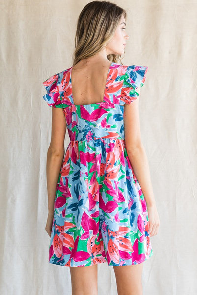 Piper Tropical Print Dress