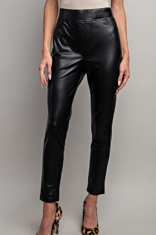 Cocktail Hour Faux Leather Leggings