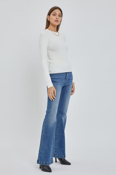 The Adeline Crew Neck Sweater - Ivory