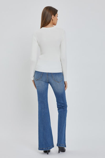 The Adeline Crew Neck Sweater - Ivory