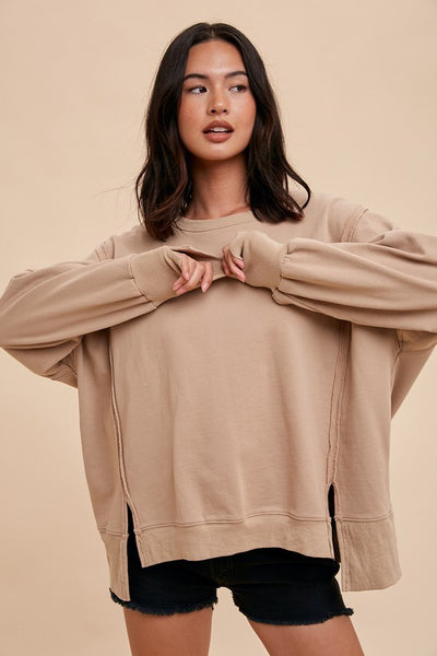 The Ella Pullover in Sand