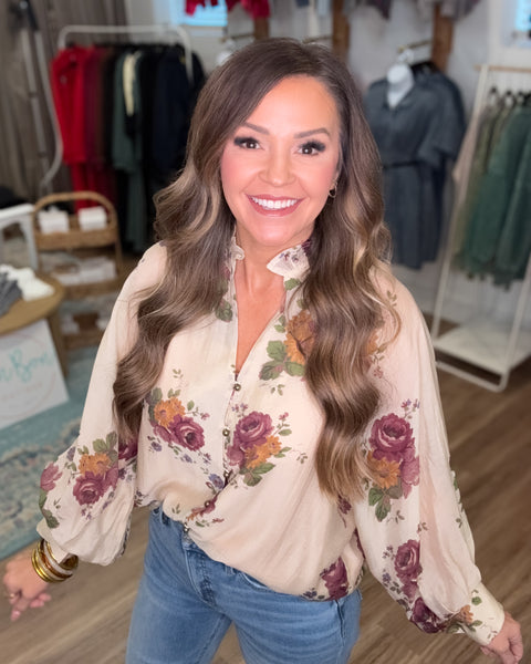 Elena Floral Top