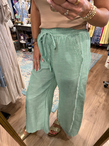 Maisy Striped Pant - Green