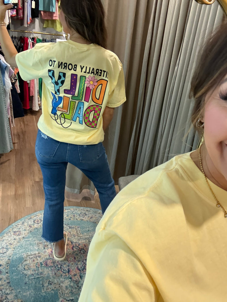 Dilly Dally Tee - Butter Yellow