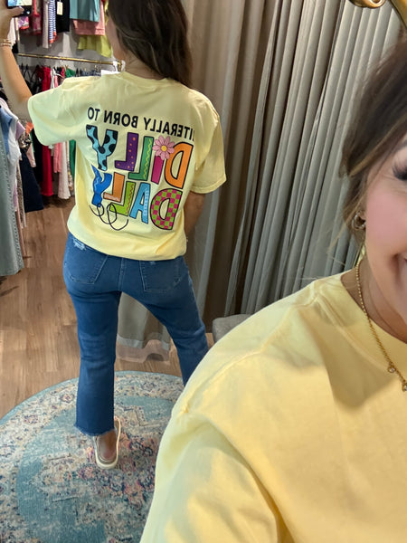 Dilly Dally Tee - Butter Yellow