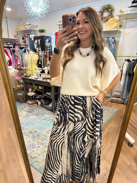 Consistently Confident Zebra Maxi Skirt