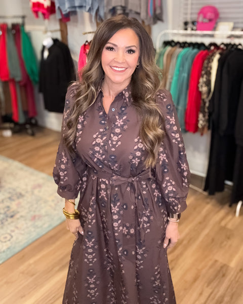Lillian Dress - Brown