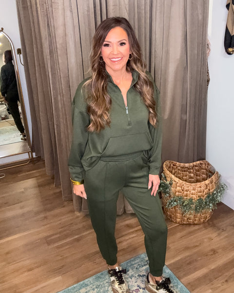 Lettie Jogger Set - Olive Green