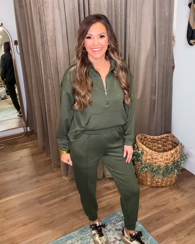 Lettie Jogger Set - Olive Green