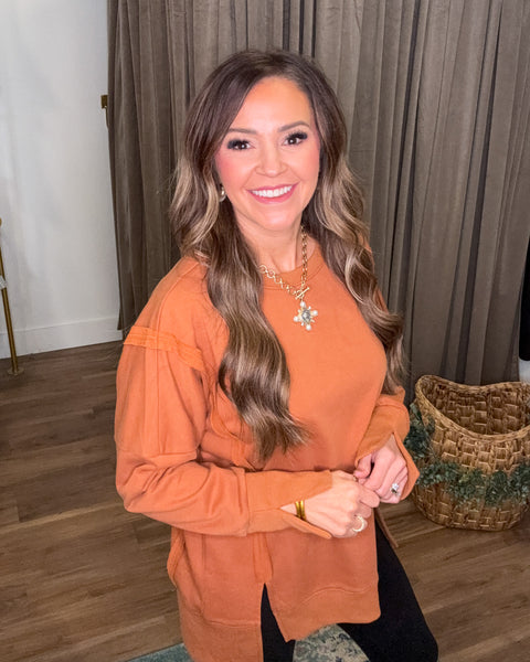 Cozy Love Top - Toffee