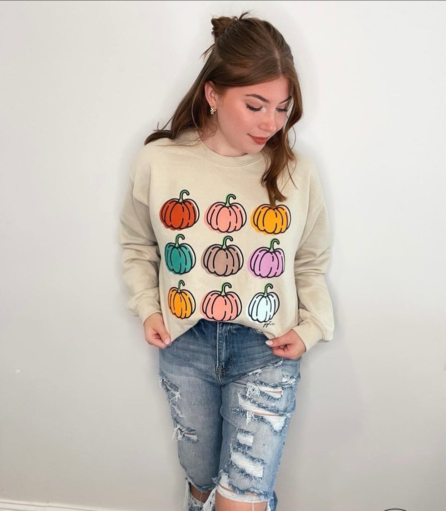 Colorful Pumpkin Sweatshirt