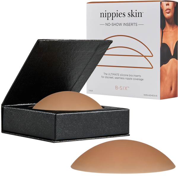 Nippies Skin Non-Adhesive Bra Liner No-show Inserts: Creme / Size 2 (D+ cups)