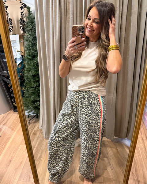 Ryleigh Leopard Jogger Pant