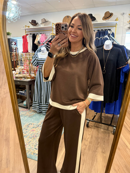 Layla Pant Set - Chocolate