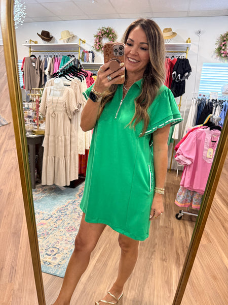 Happiest Here Dress - Green