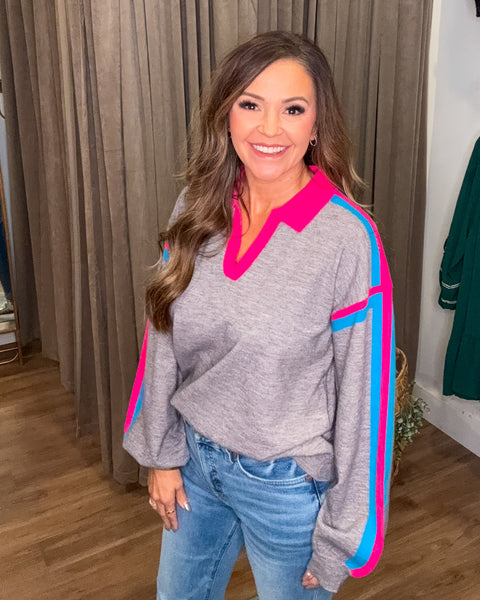 Sunset Stroll Sweater - Grey