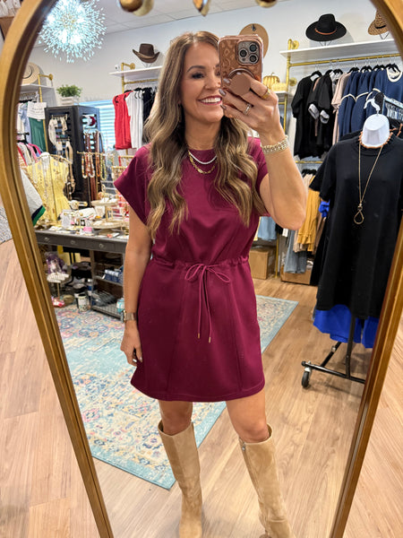 Ready To Go Dress - Merlot