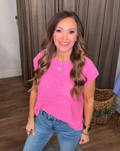 Sloane Sleeveless Sweater - Pink