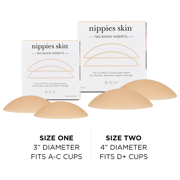 Nippies Skin Non-Adhesive Bra Liner No-show Inserts: Caramel / Size 2 (D+ cups)