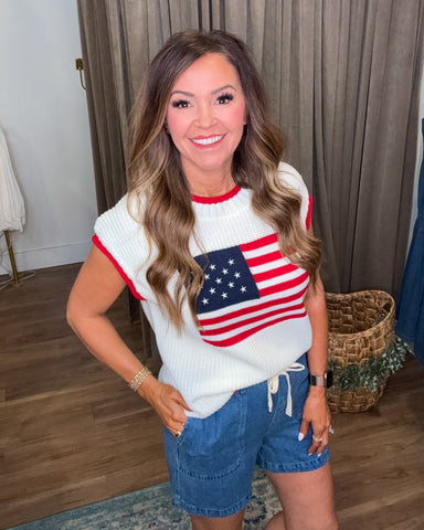 Americana Knit Top