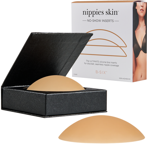 Nippies Skin Non-Adhesive Bra Liner No-show Inserts: Caramel / Size 2 (D+ cups)