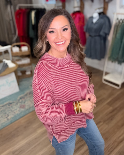 Maliyah Sweater - Cabernet