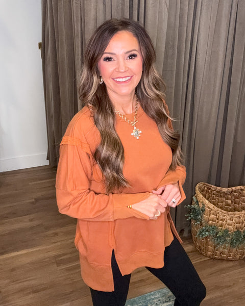 Cozy Love Top - Toffee