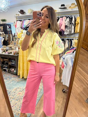 Everly Embroidered Top