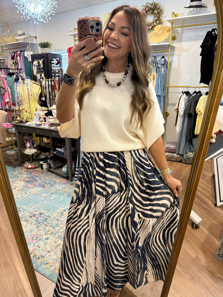 Consistently Confident Zebra Maxi Skirt