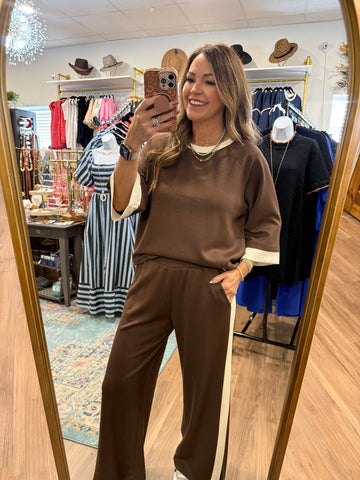 Layla Pant Set - Chocolate