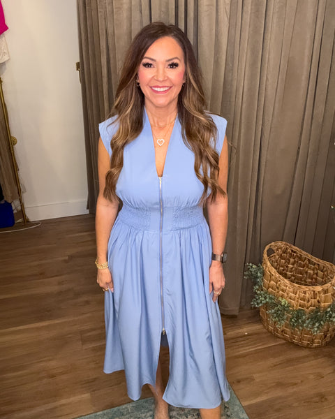 Hard To Resist Dress - Blue
