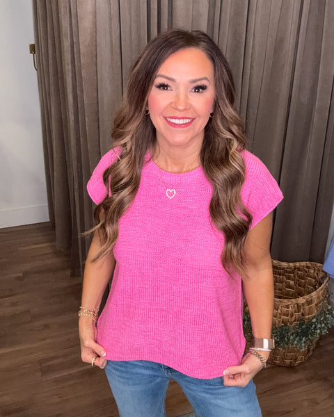 Sloane Sleeveless Sweater - Pink