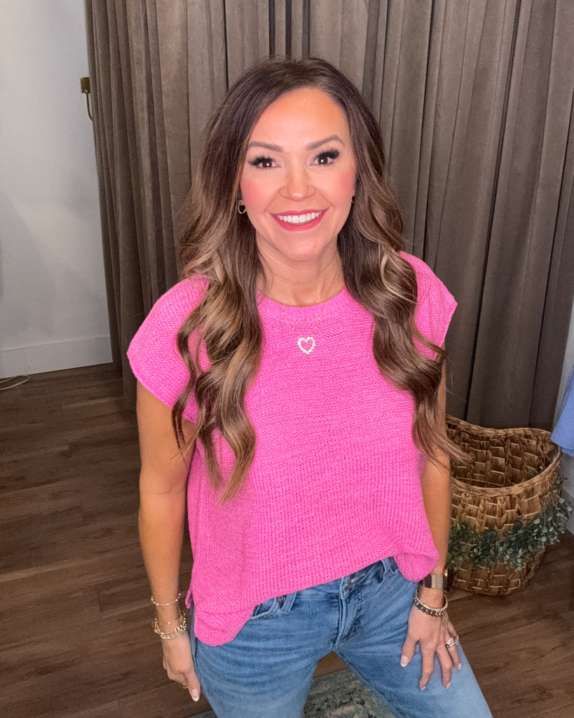 Sloane Sleeveless Sweater - Pink