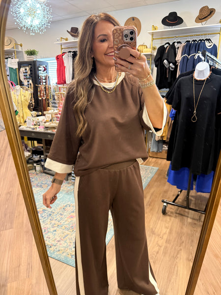 Layla Pant Set - Chocolate