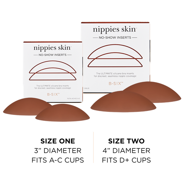 Nippies Skin Non-Adhesive Bra Liner No-show Inserts: Caramel / Size 2 (D+ cups)
