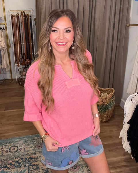 The Elise Sweater - Rose